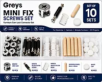 Minifix Cam Lock Bush and Rotor Screw Connector Set | Pack of 20