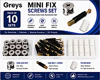 Minifix | Cam-lock, Rotor-screw, Bush | Pack of 10