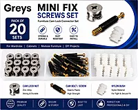 Minifix | Cam-lock, Rotor-screw, Bush | Pack of 20