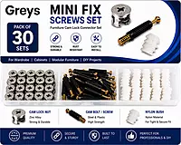 Minifix | Cam-lock, Rotor-screw, Bush | Pack of 30