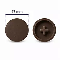 PVC Minifix Caps | Brown | Pack of 10