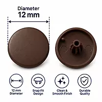 PVC Screw Caps | Dark Brown | Pack of 25
