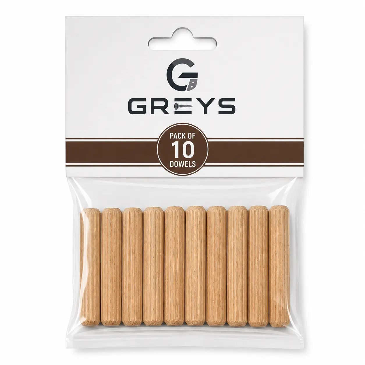 8mm x 40mm Wooden Dowel | Pack of 10