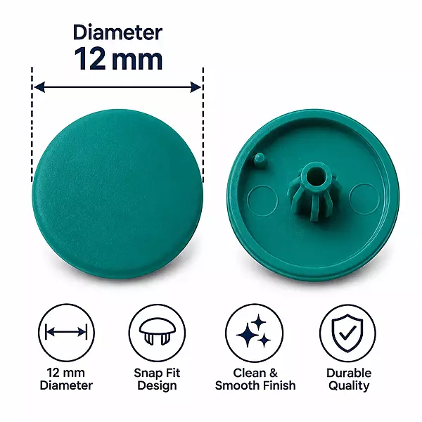 PVC Screw Caps | Green | Pack of 25