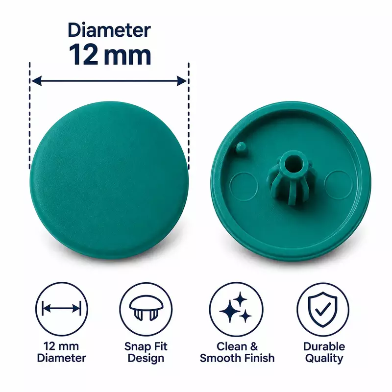 PVC Screw Caps | Green | Pack of 25