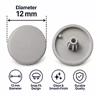 PVC Screw Caps | Ash Grey | Pack of 25