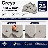 PVC Screw Caps | Ash Grey | Pack of 25