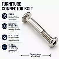 Furniture Connector Bolt | Pack of 10