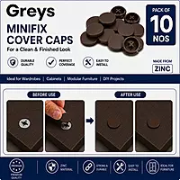 PVC Minifix Caps | Brown | Pack of 10