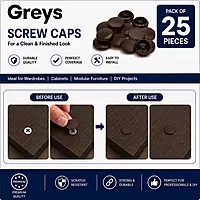 PVC Screw Caps | Dark Brown | Pack of 25
