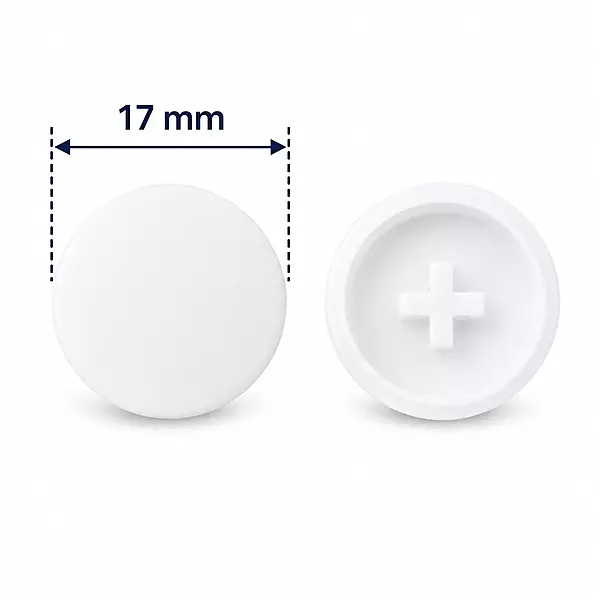 PVC Minifix Caps | White | Pack of 10