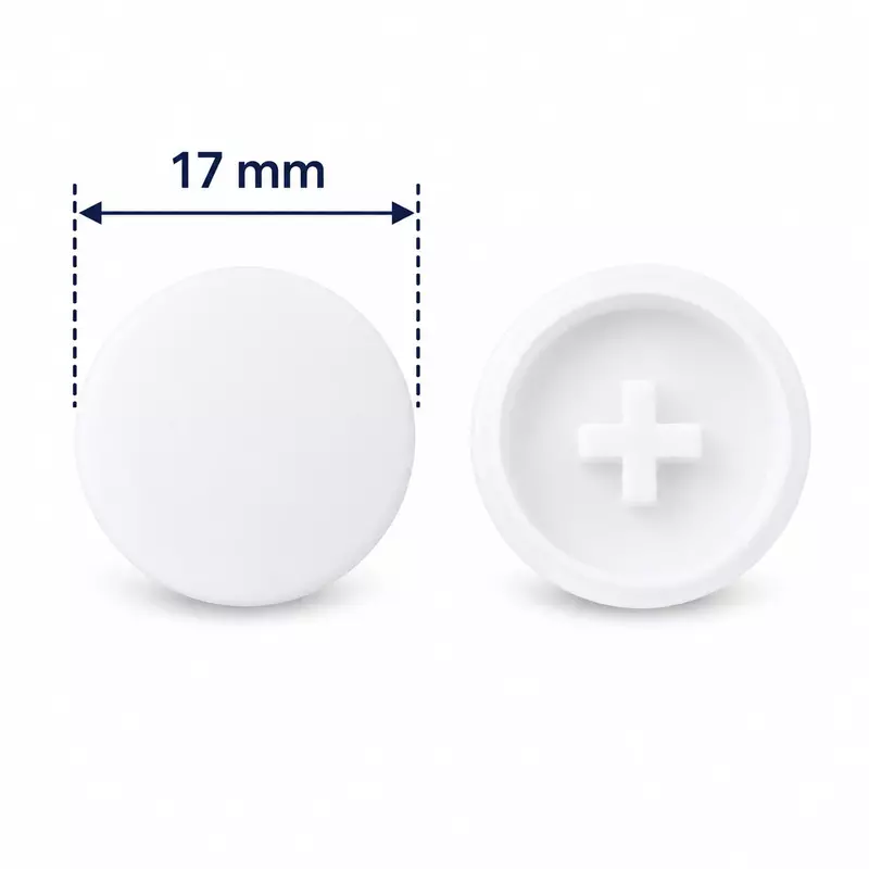 PVC Minifix Caps | White | Pack of 10