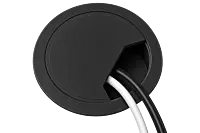 Wire Manager, Desk Grommet, Cable Organizer for Table | Pack of 1 | Black