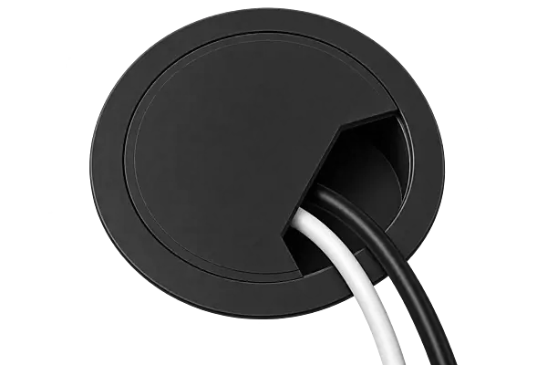 Wire Manager, Desk Grommet, Cable Organizer for Table | Pack of 1 | Black
