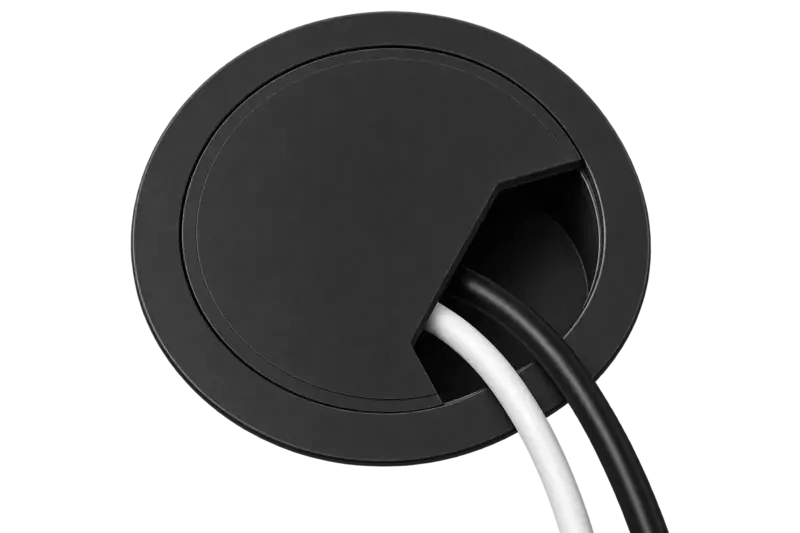 Wire Manager, Desk Grommet, Cable Organizer for Table | Pack of 1 | Black