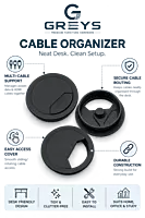 Wire Manager, Desk Grommet, Cable Organizer for Table | Pack of 1 | Black