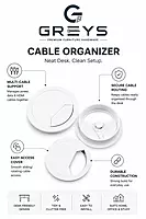 Wire Manager, Desk Grommet, Cable Organizer for Table | Pack of 1 | White